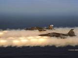 Rockets fired from CF-5 Aircrafts
